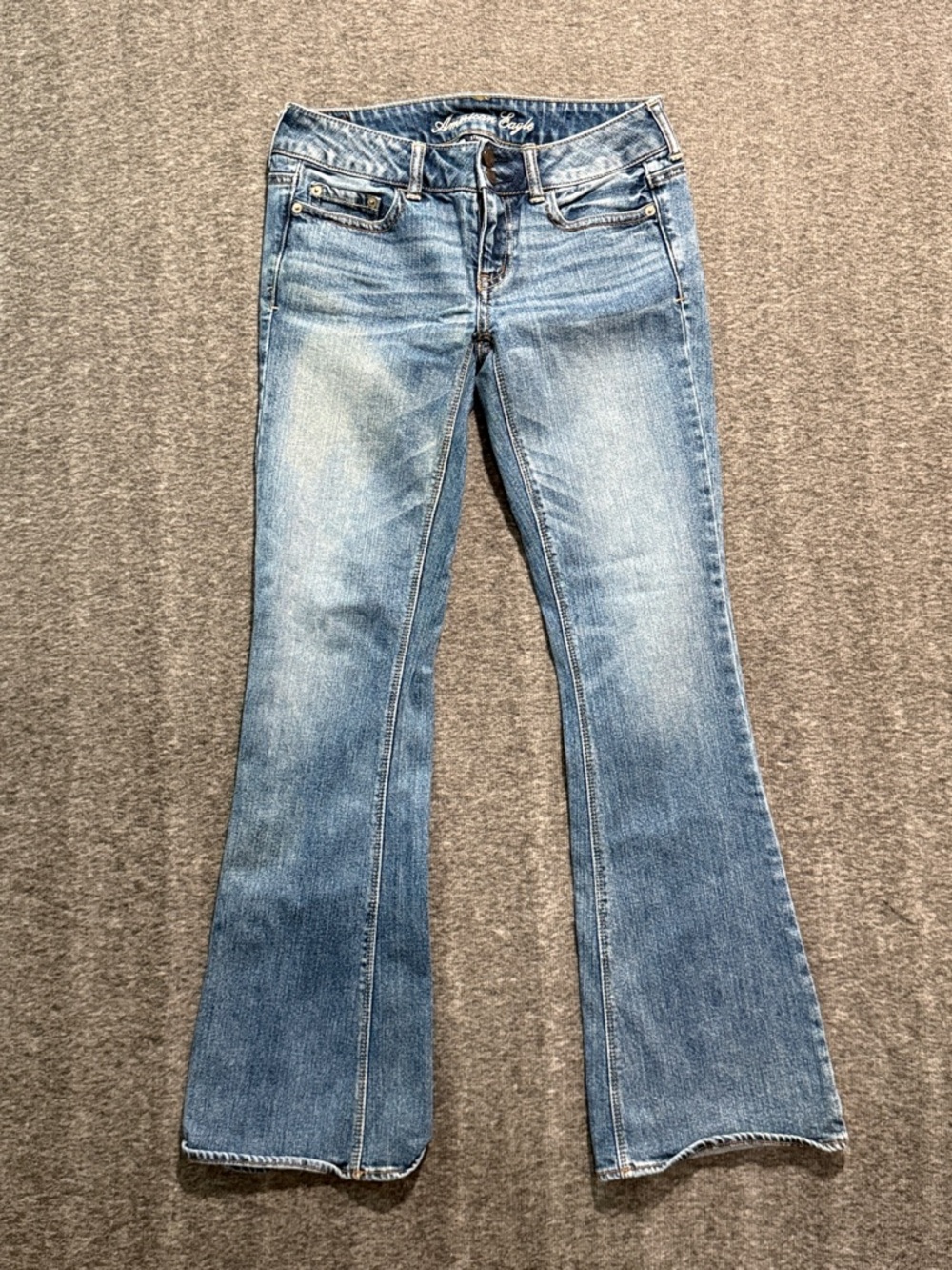 American Eagle Outfitters Jeans Women’s 2 Artist Super Stretch Flare Blue Y2K